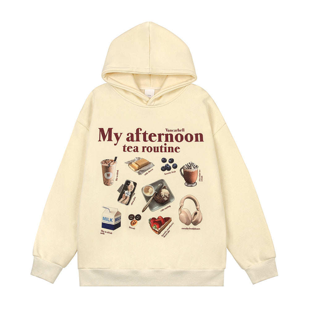 Autumn And Winter Heavy Fleece-lined Loose Pullover Top Men's Clothing
