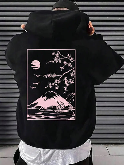 Unisex Hooded Mountain Design